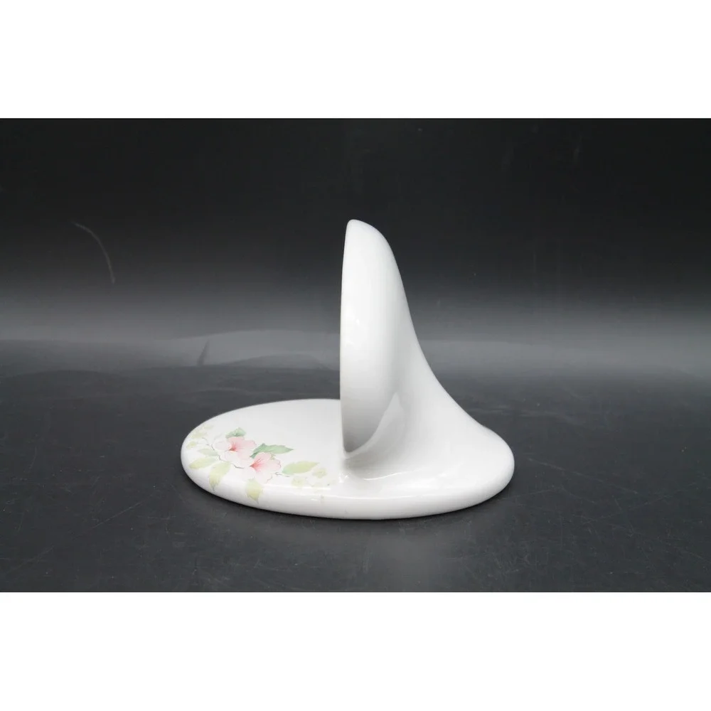Vintage Ceramic Bathroom Fixtures Set of 3 Floral Toilet Paper Holders Soap Dish